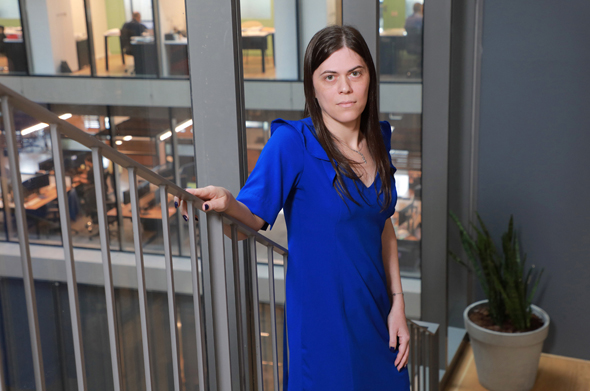 Lily Stone, a transgender woman at Natural Intelligence said she experienced discrimination at a prior workplace. Photo: Dana Kopel