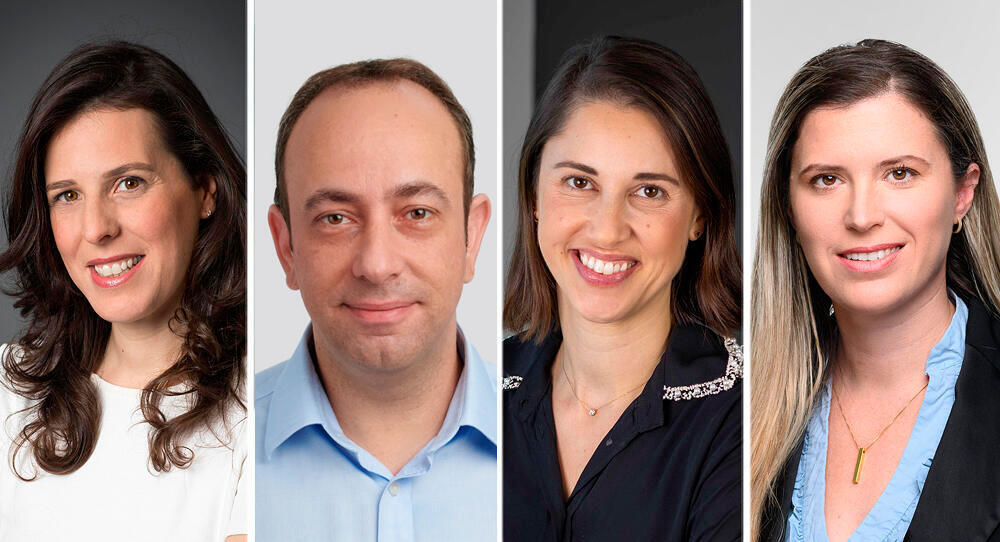 From right to left: Adi Gozes of Entree Capital, Yael Alroy of Viola Ventures, Lior Handlesman of Grove Ventures, and Adi Hoorvitch-Lavi of Poalim Hi-Tech. ( David Garb, Arik Sultan, David Garb, Nofar Hasson-Hendelman) מימין עדי גוזס אנטריי קפיטל יעל אלרואי ויולה ונצ'ורס ליאור הנדלסמן קרן גרוב עדי הורוויץ'-לביא